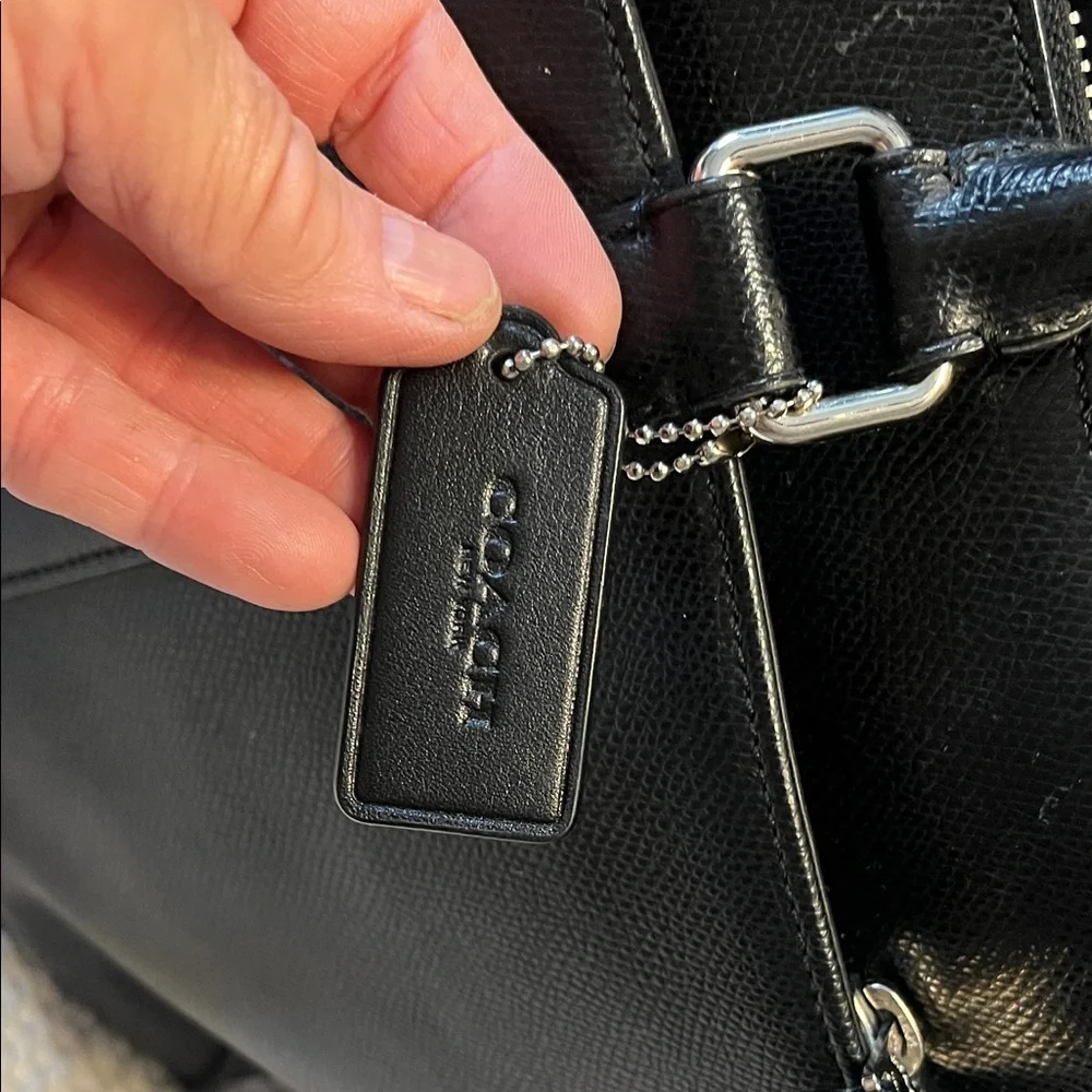 Coach Black Leather Men's Briefcase